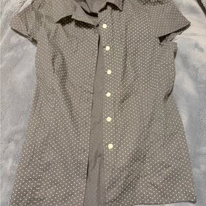 Brandy Melville Black Polka Dot Shirt